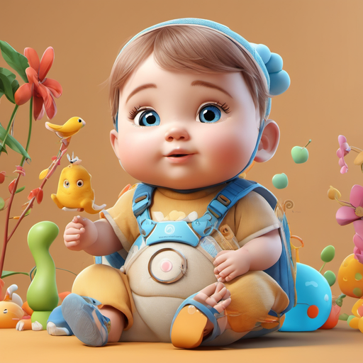 3d baby cartoon chubby cute girl by Intend Endthin - Playground