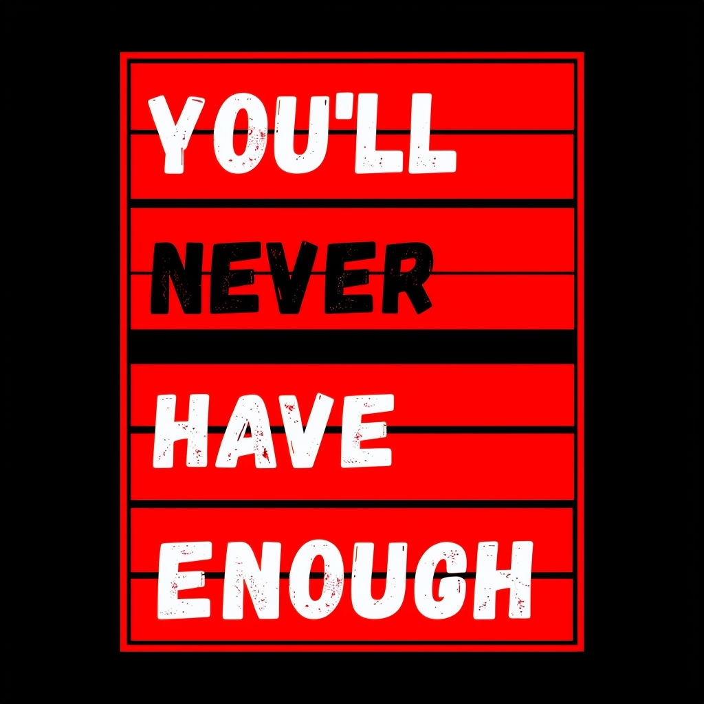 You'll Never Have Enough Motivational Graphic T-Shirt