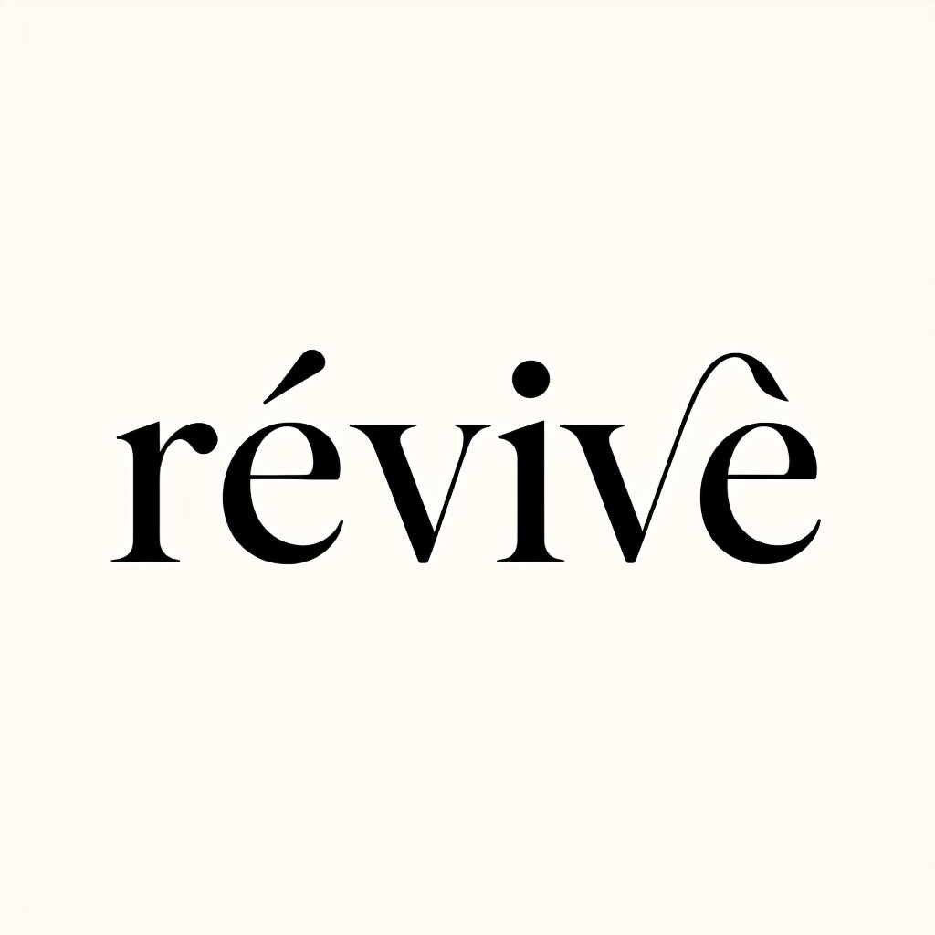 Elegant Serif Typography Logo Design for Révivê