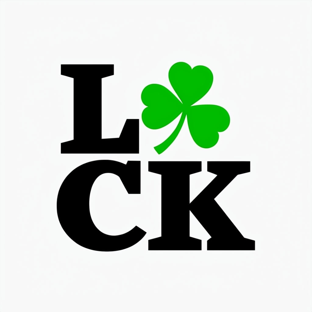 Minimalist LCK Logo with Green Clover Design Mug