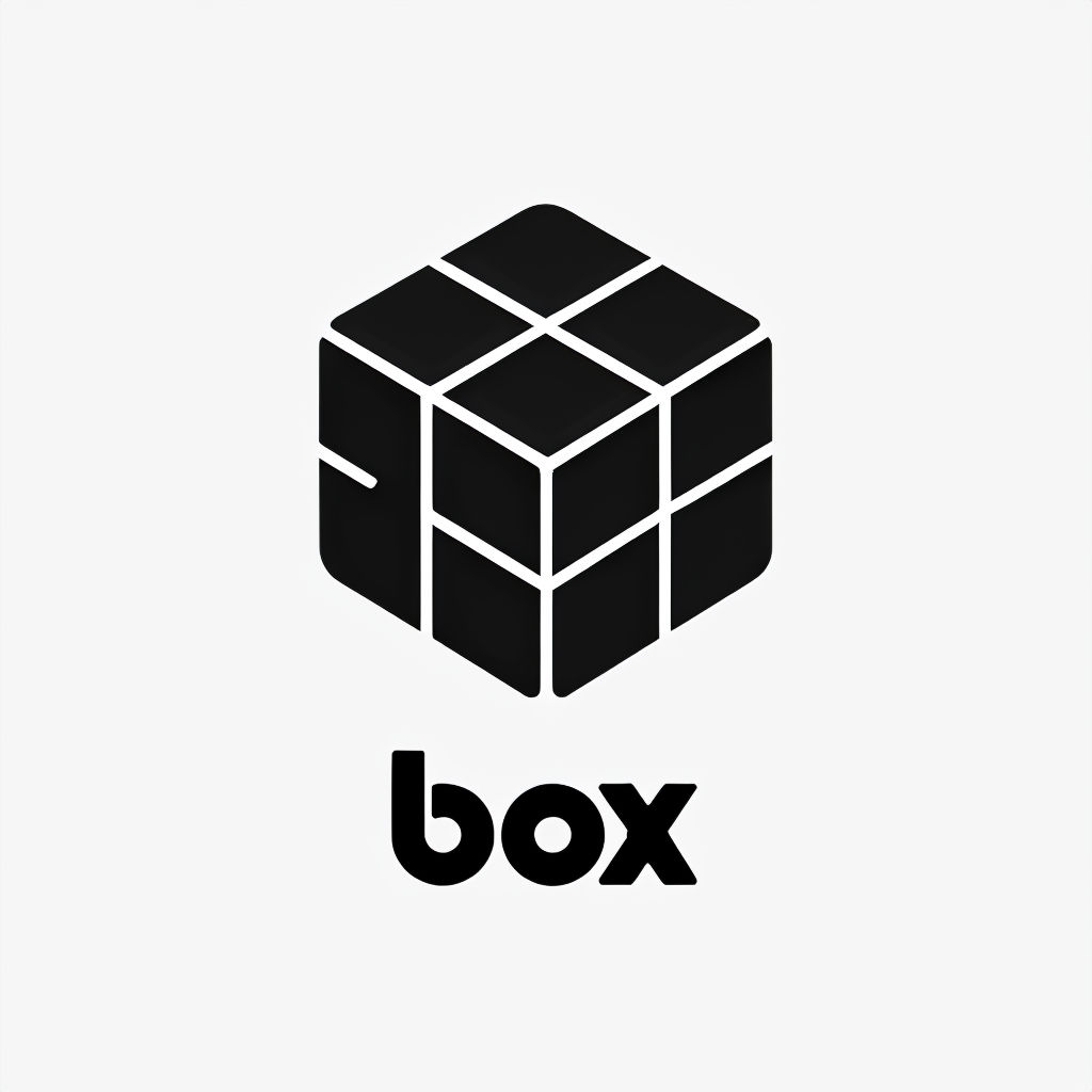 Modern Minimalist Black Cube Logo Design