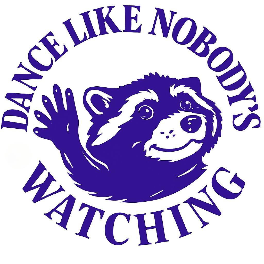 Playful Cartoon Raccoon with Dance Quote Mug