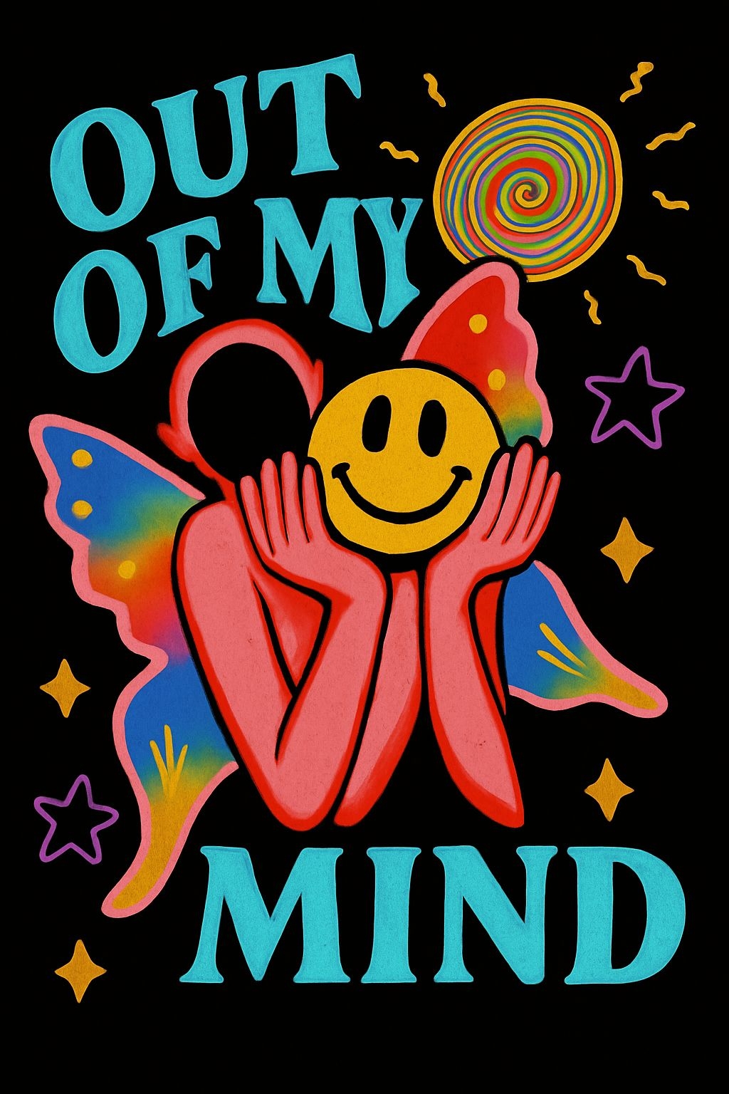 Psychedelic Abstract Out of My Mind T-Shirt