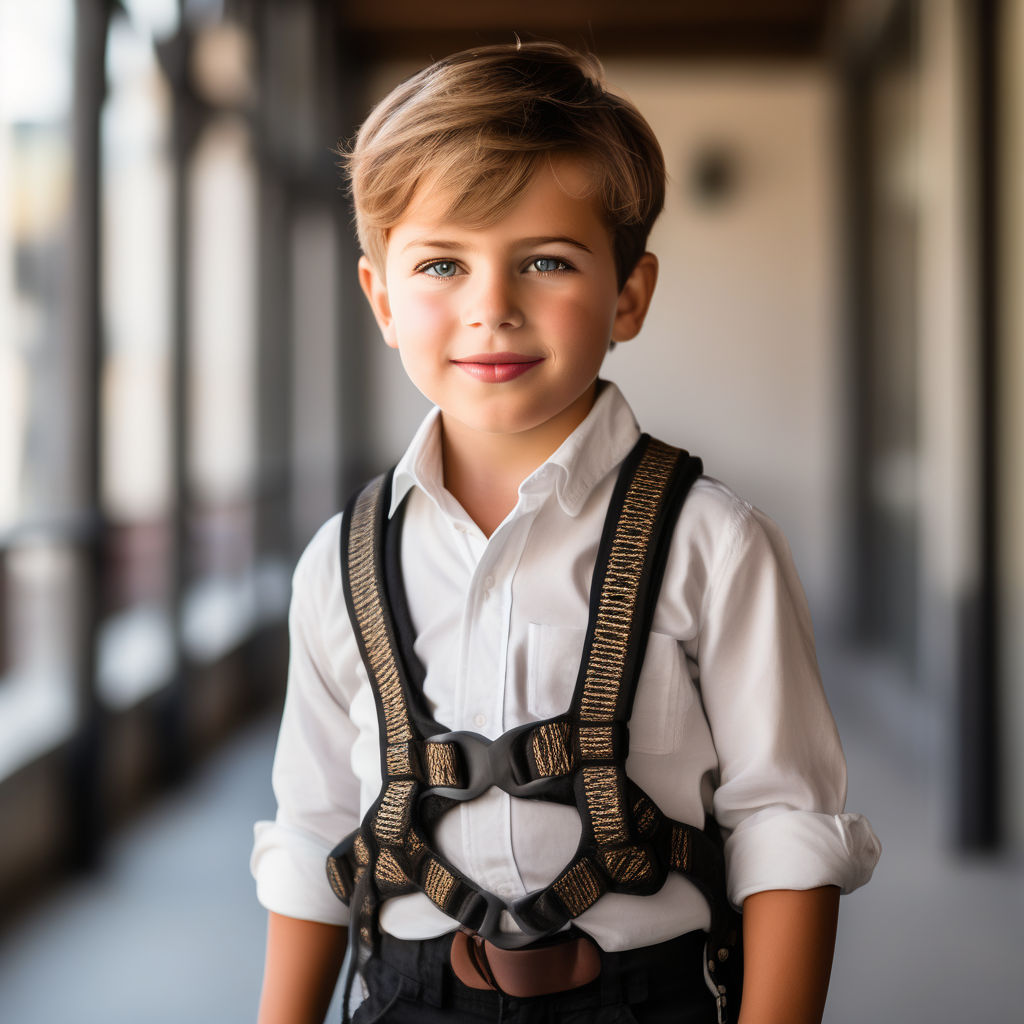 Young boy in leather pants. by daniel stillhard - Playground