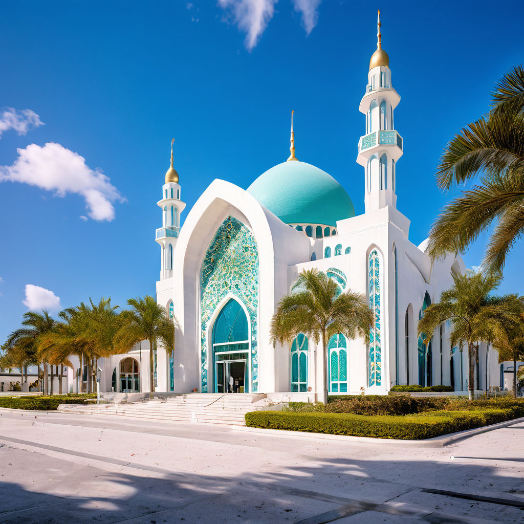 1960 Islamic Persian Mosque in Miami City (Exterior) by Vargas Mata ...