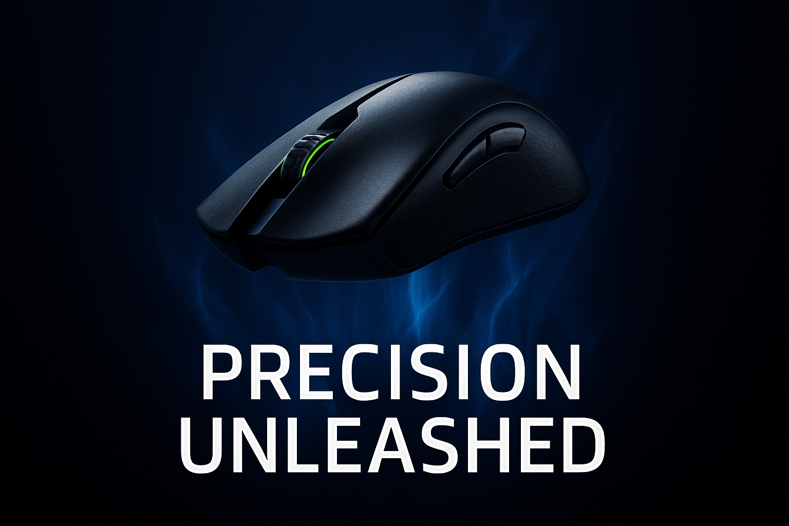 Sleek Wireless Gaming Mouse Advertisement with Neon Accents Social Media Post