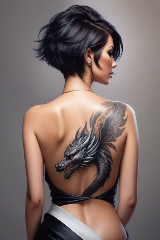 Beautiful, big tattoo dragon with wings.' Sticker | Spreadshirt