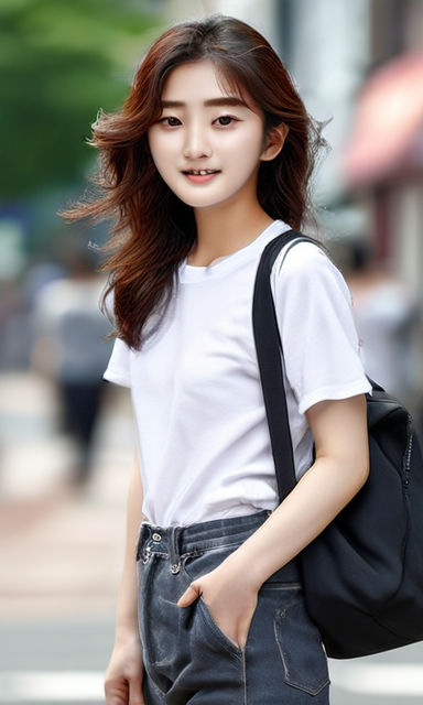 Please create a well-done image of a beautiful 20-year-old S… by 김Q