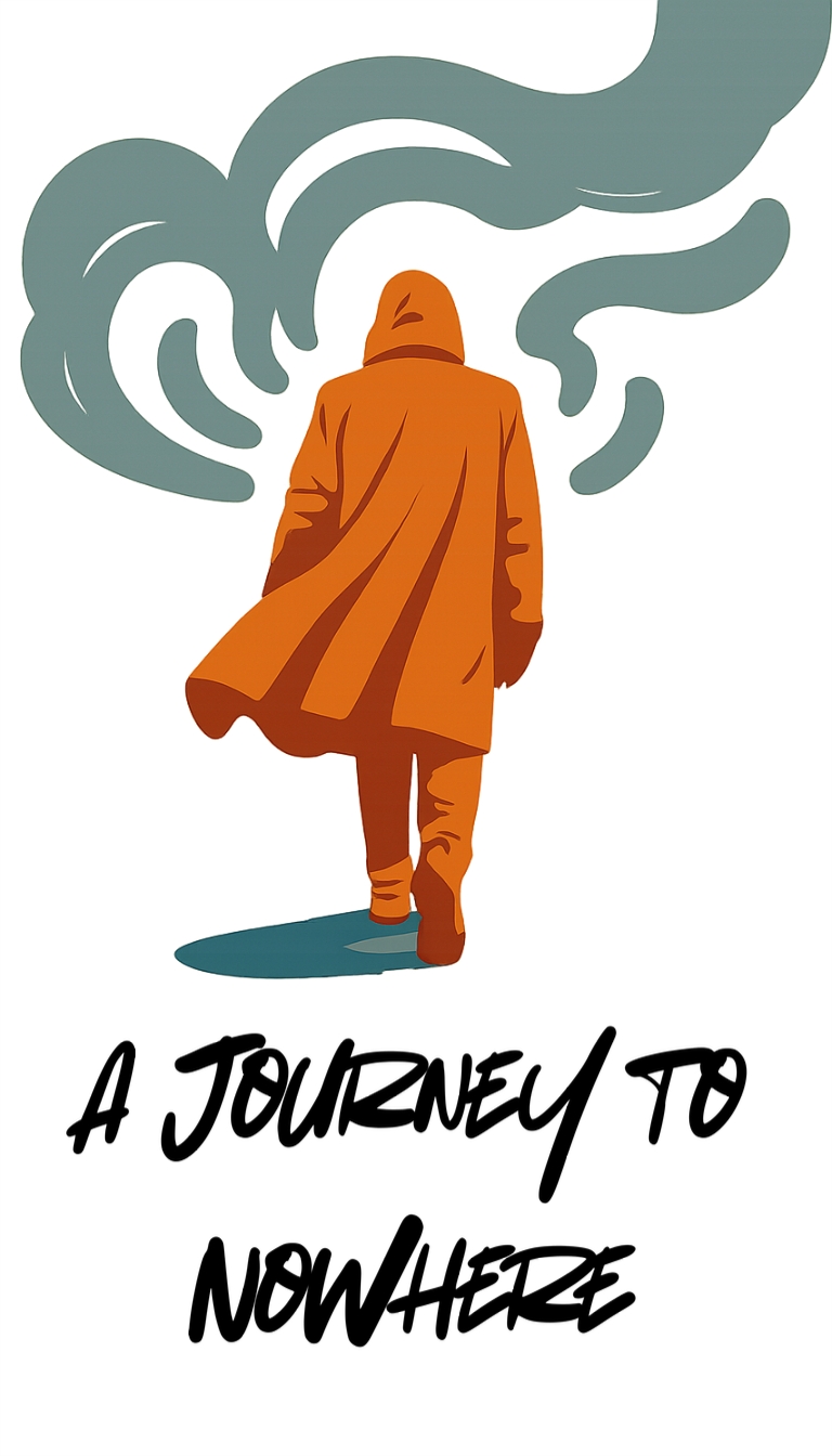 Vibrant Orange Hooded Figure Journey to Nowhere Phone Case Cover