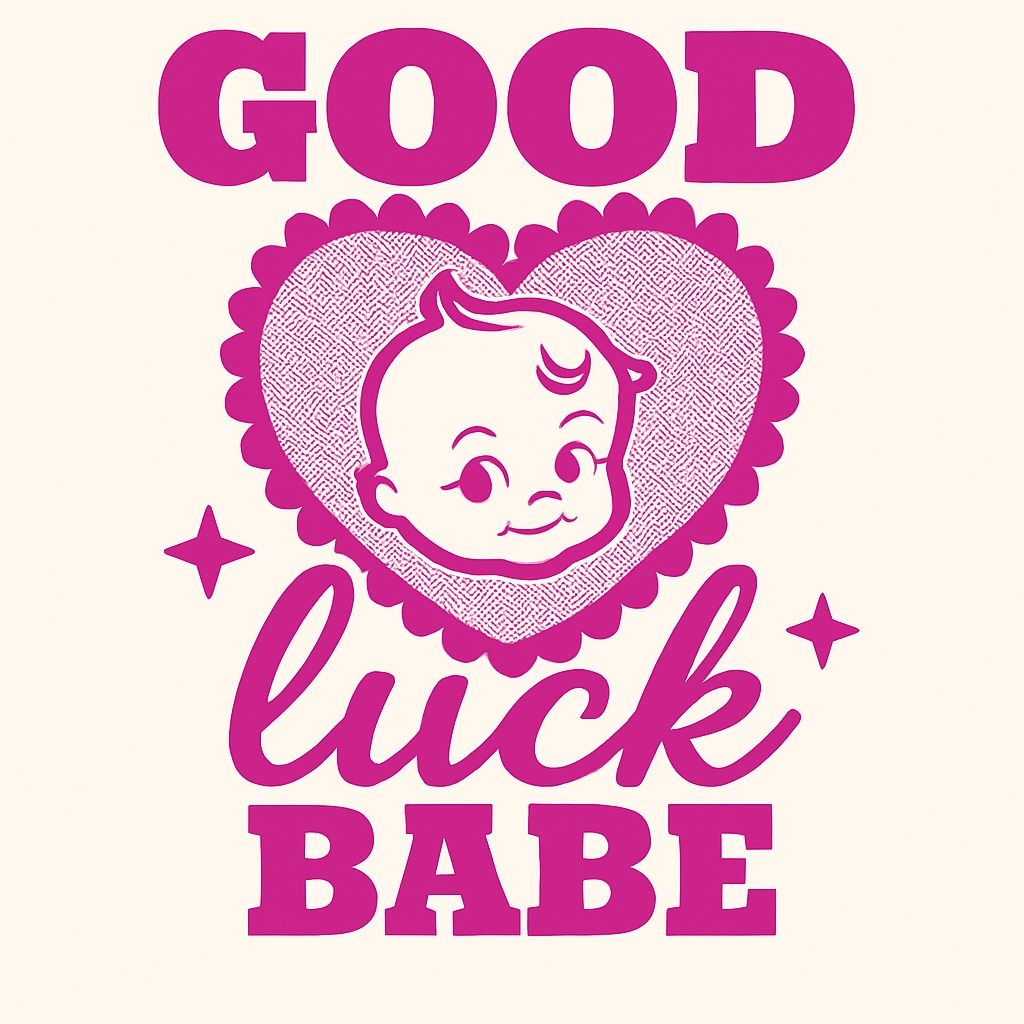 Whimsical Retro Baby Face Heart Design T-Shirt