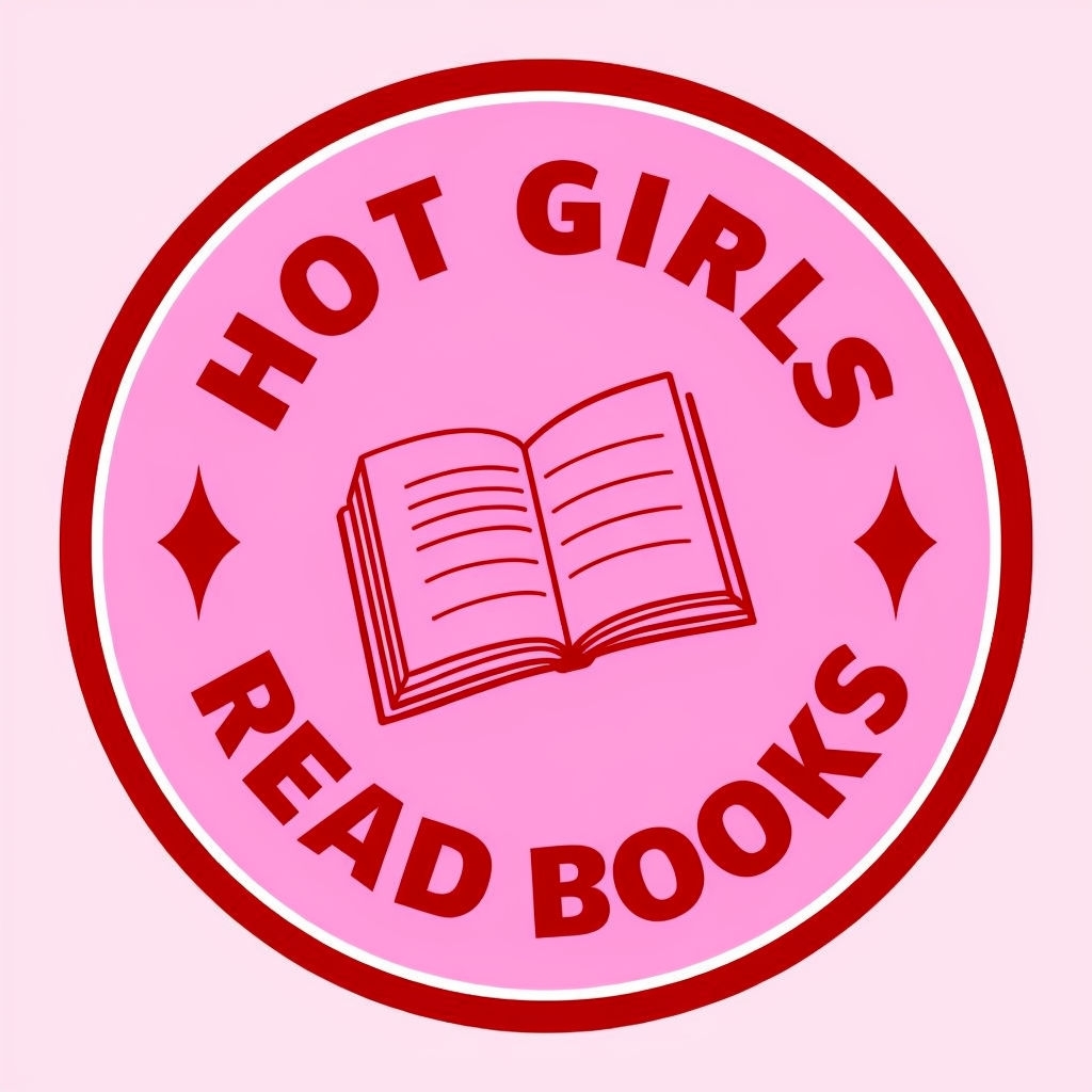 Hot Girls Read Books Circular Illustration Sticker
