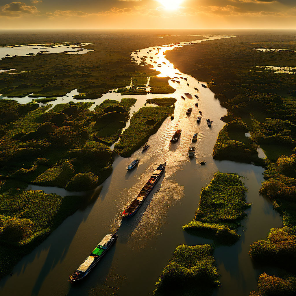 Aerial view of the sprawling Great African Canal by dispatch ...