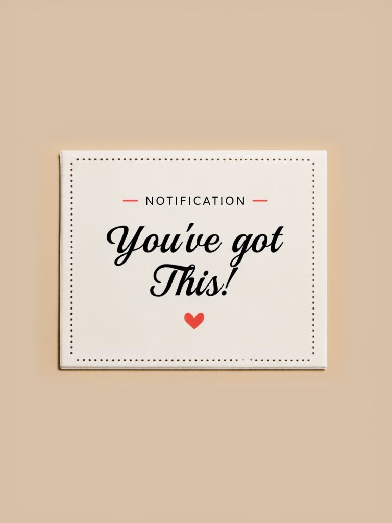 Minimalist Motivational Card Design with Encouraging Message Social Media Post