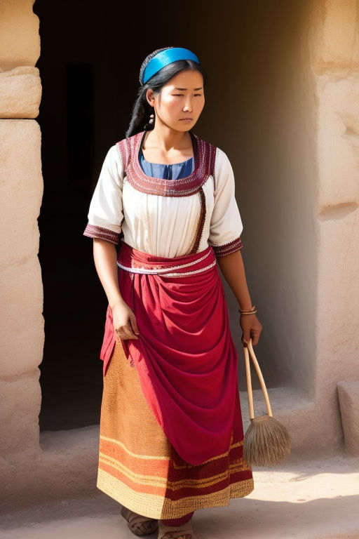 A Picture Depicting A Female Domestic Worker Wearing Worn ou By Rudi a-picture-depicting-a-female-domestic-worker-wearing-worn-ou-by-rudi