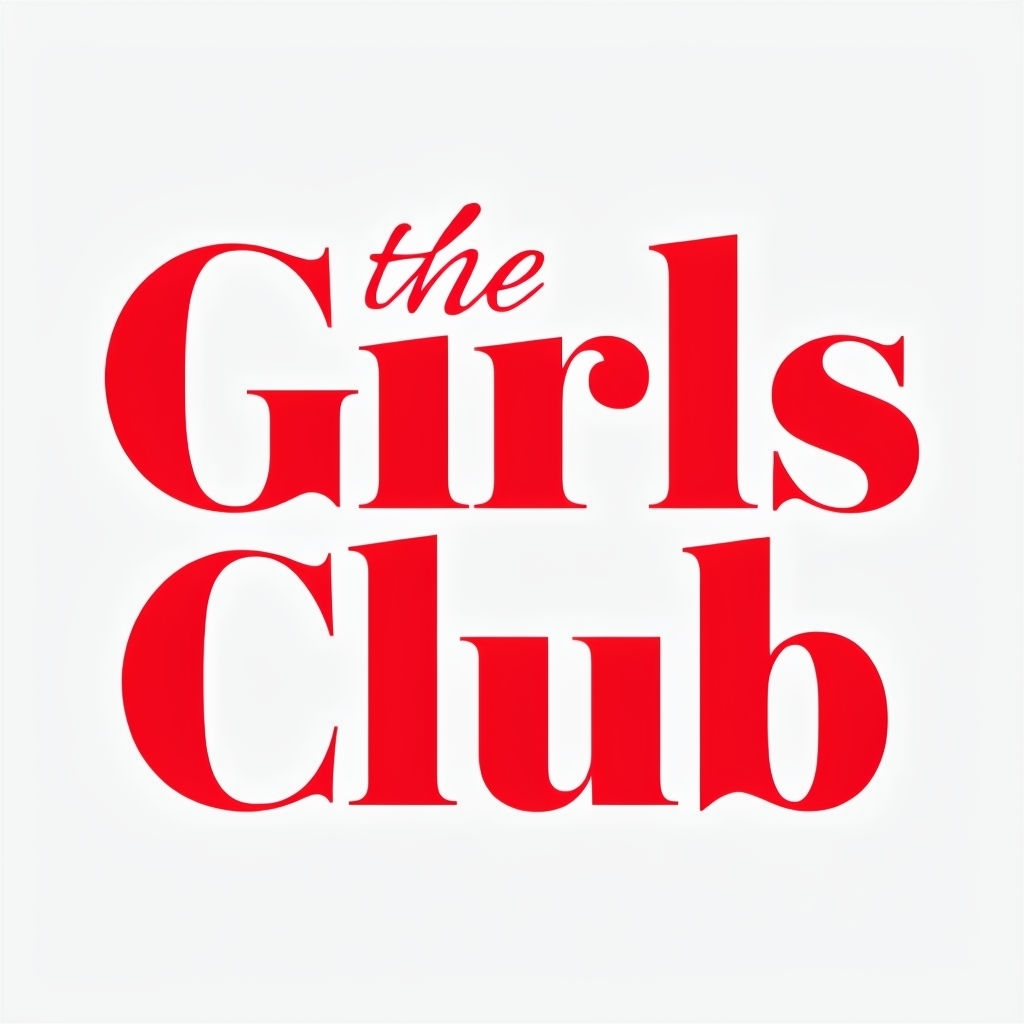 Elegant Red Girls Club Logo Design for Stylish Hats