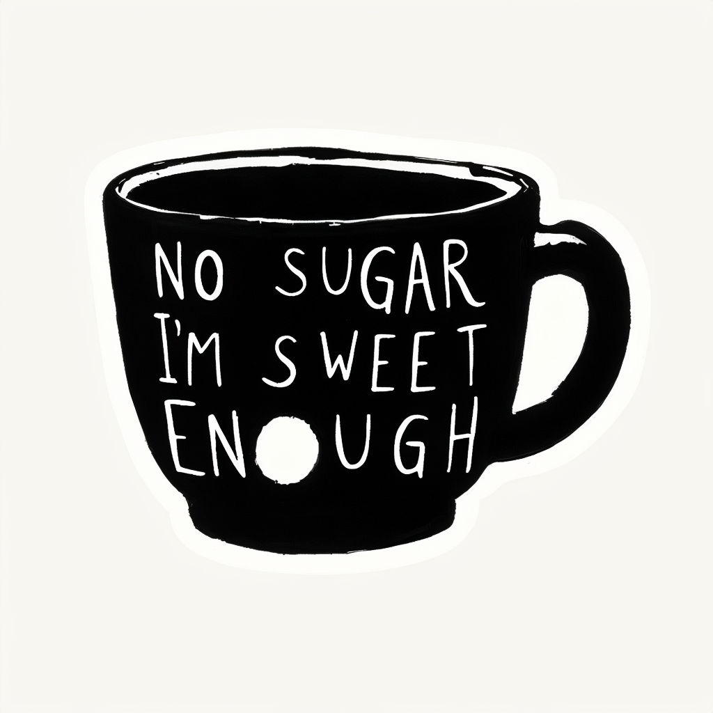 Minimalist Coffee Cup with Humorous Phrase T-Shirt
