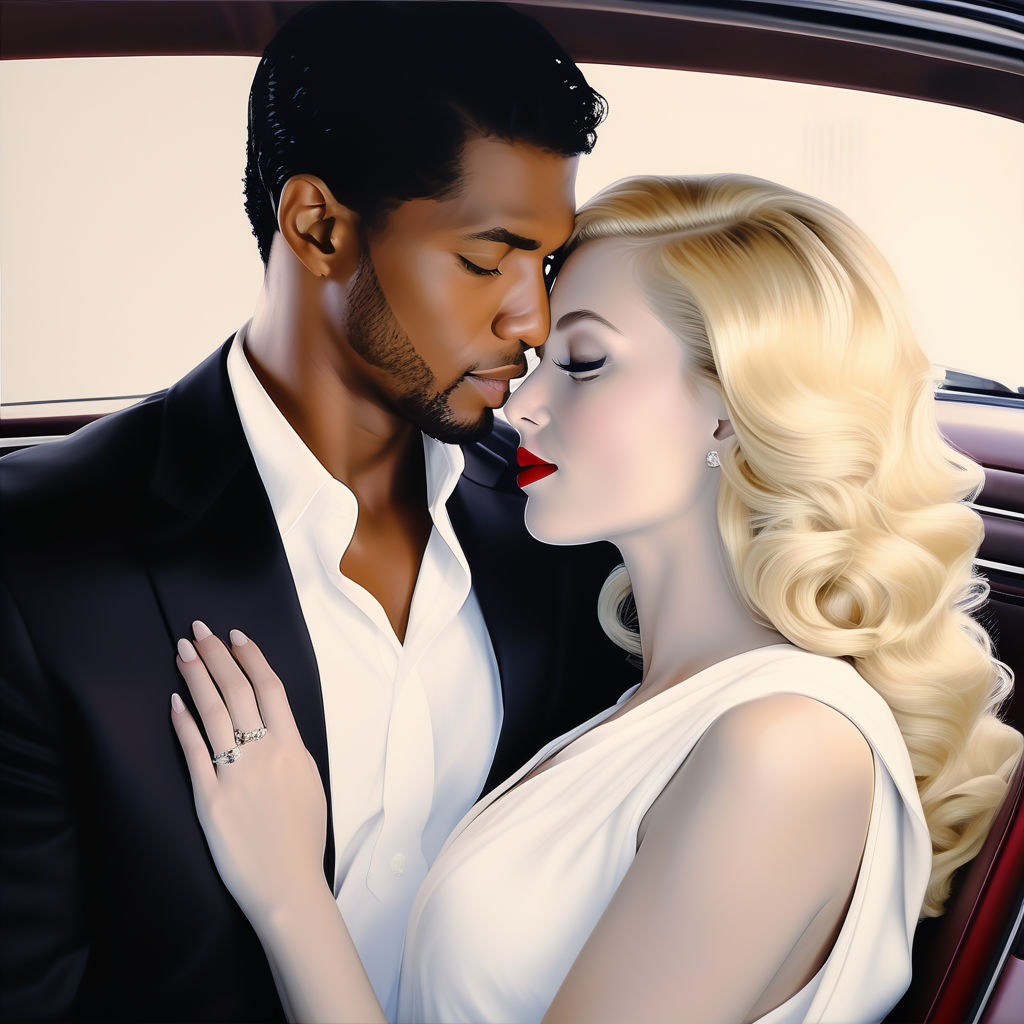 highly detailed a white women and black men couple