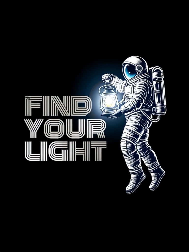 Astrophysical Inspiration: Find Your Light Astronaut Poster