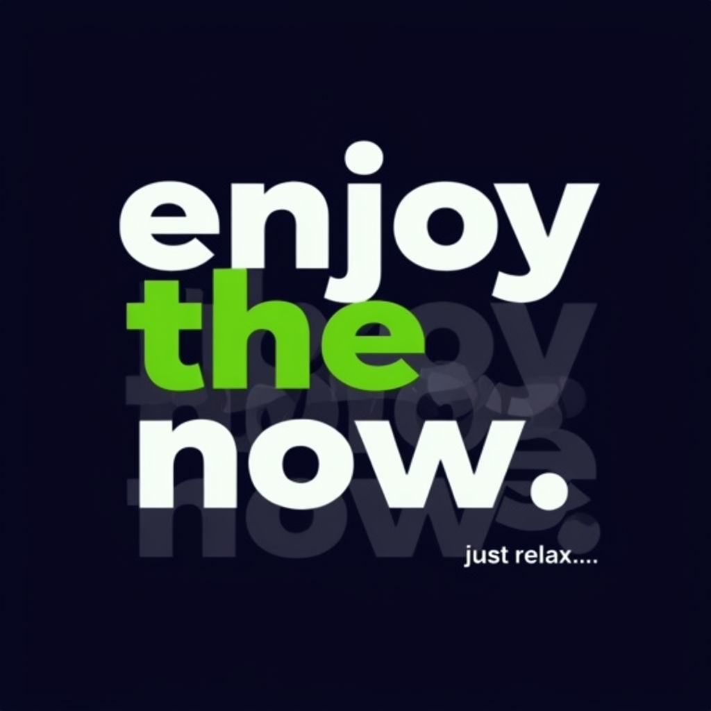 Enjoy the Now Motivational Typography T-Shirt