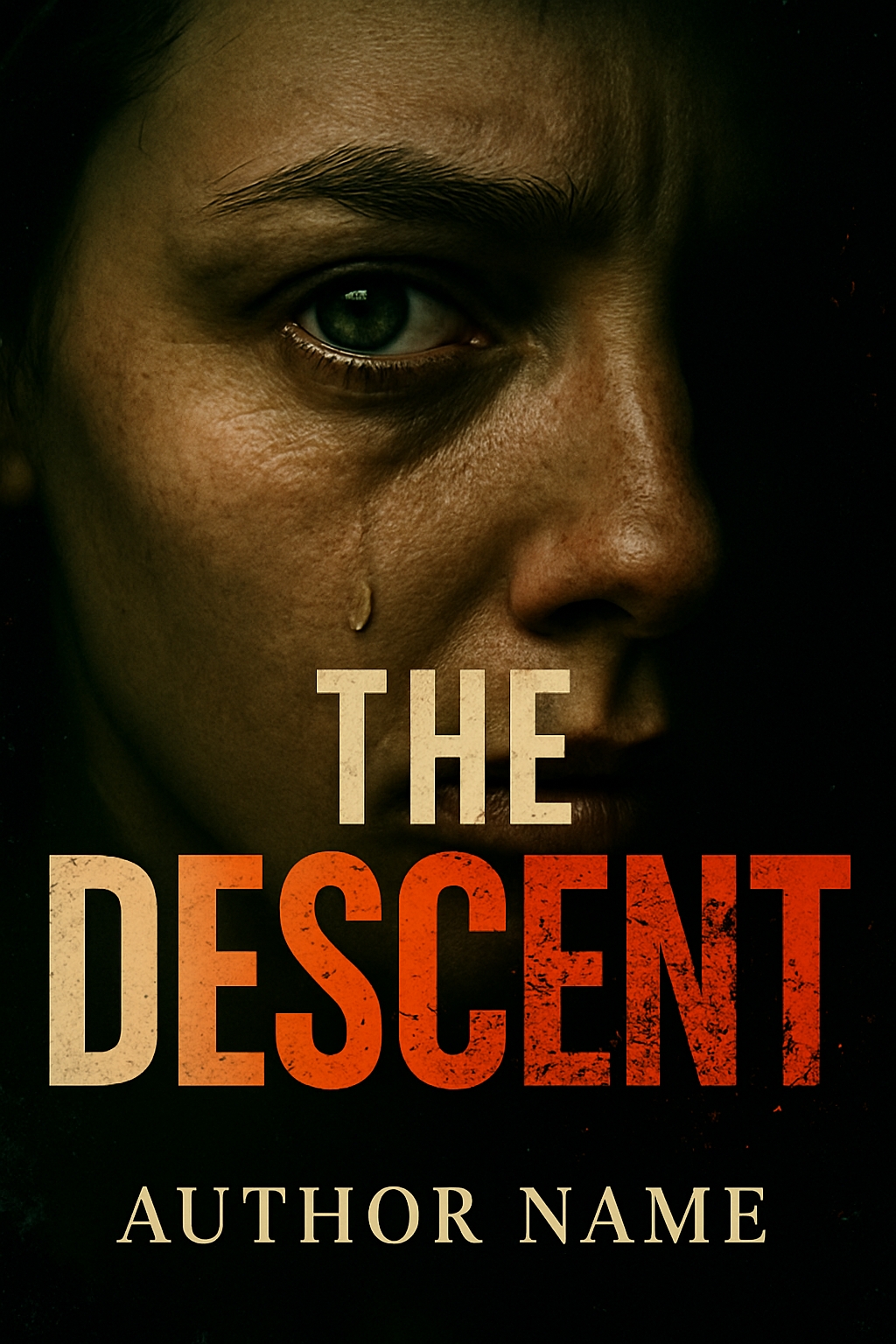 Dramatic Close-Up of a Woman's Eye and Face EBook Cover
