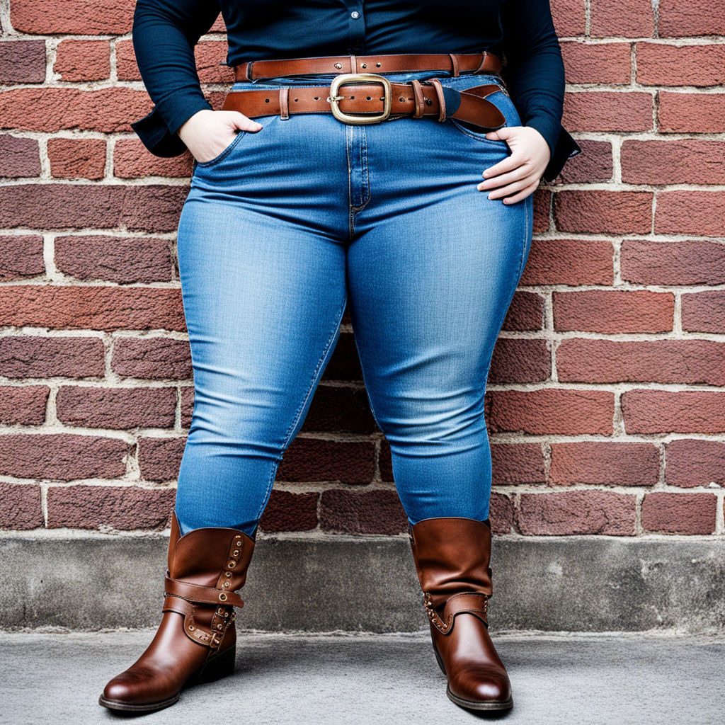 Greta Thunberg chubby huge boobs in jeans and heels