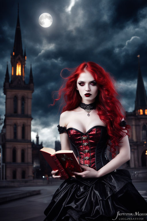 Red eyes Gothic model beautiful red eyes by carlos Porma A. - Playground