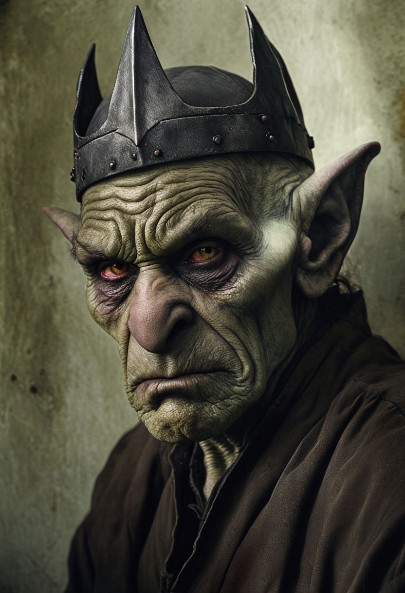 Realistic Goblin Character Portrait with Detailed Features Art