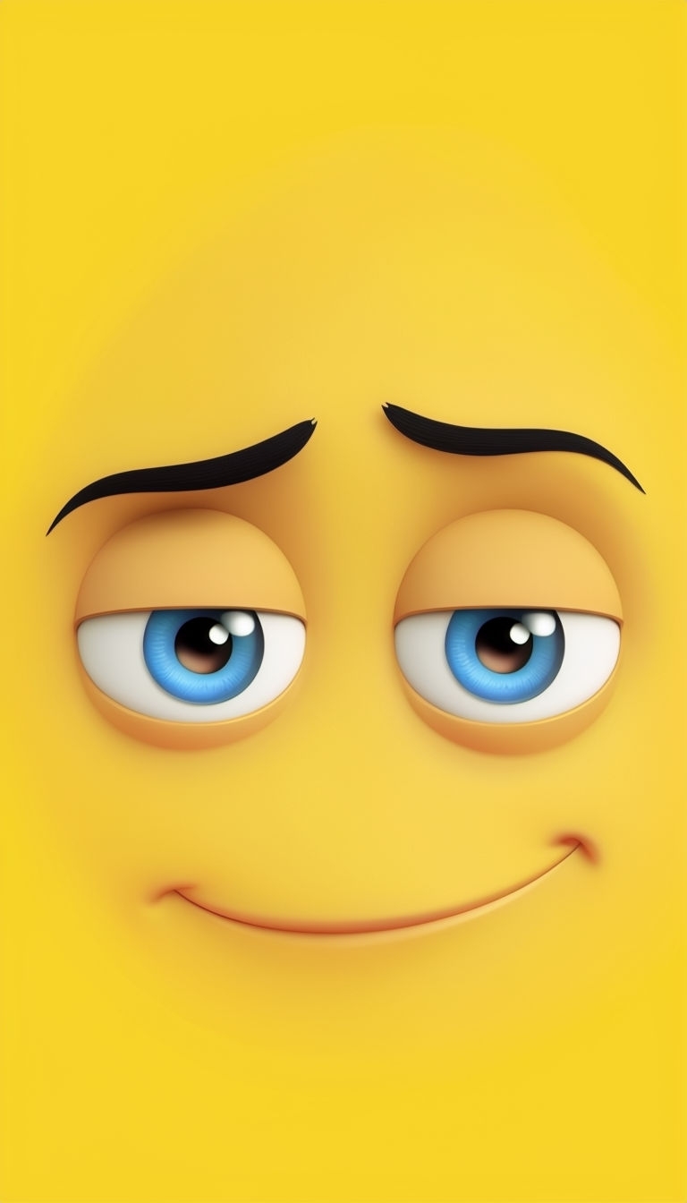 Playful Cartoon Face Illustration on Bright Yellow Background Phone Case Cover