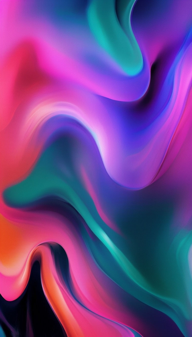 Vibrant Abstract Colorful Flowing Gradient Mobile Wallpaper