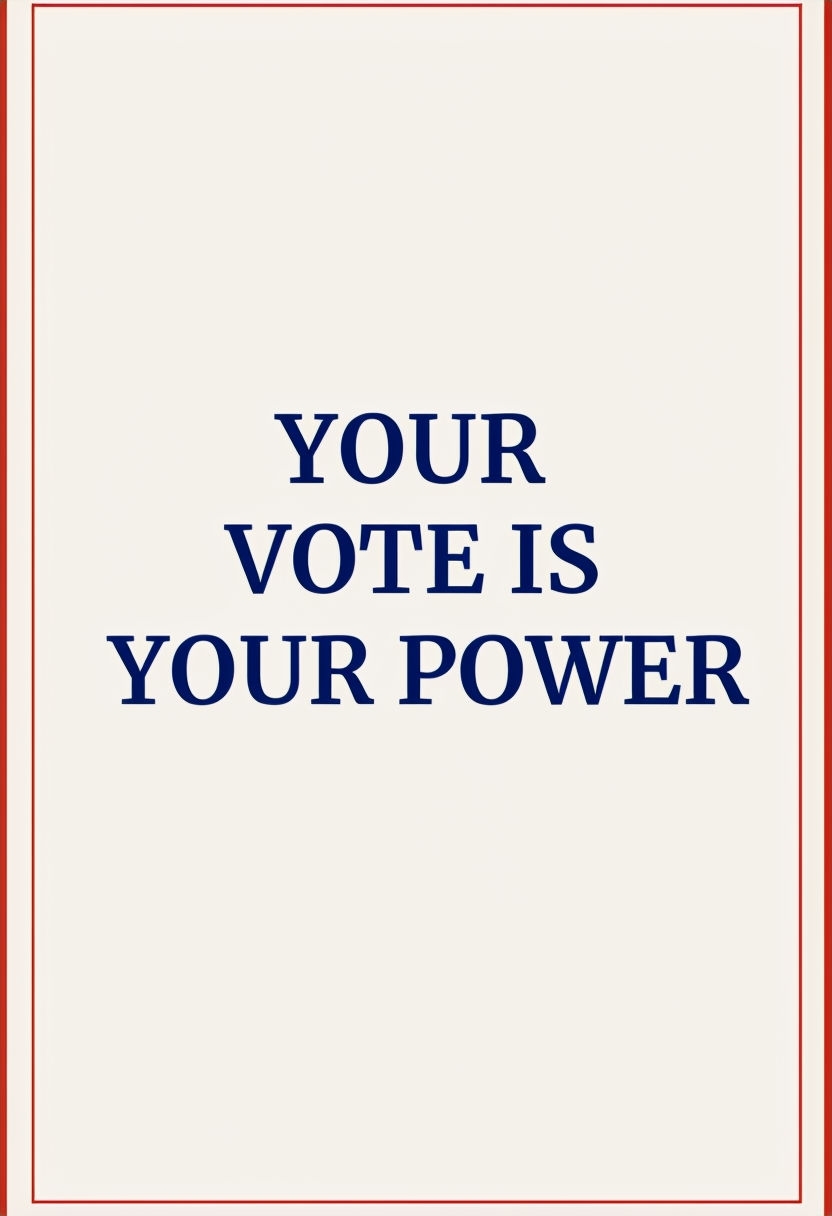 Your Vote Is Your Power Encouraging Card