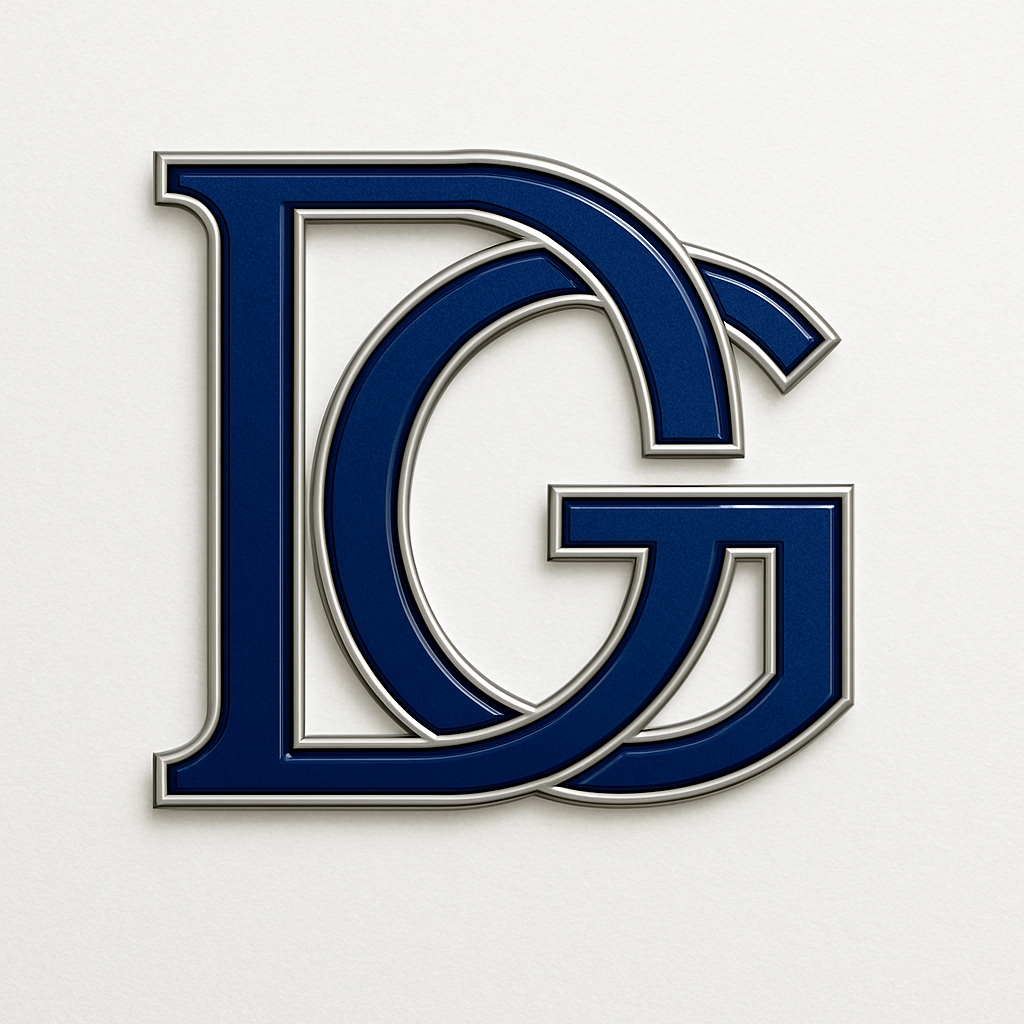 Elegant Intertwined DG Letters Logo Design Monogram