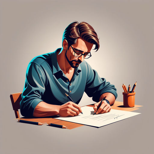 A man writting a Letter vector logo style by Soumyadeep Rout - Playground