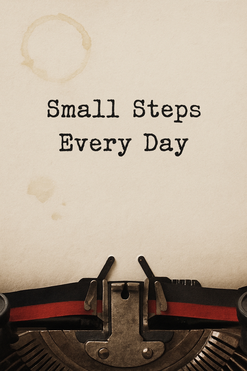 Nostalgic Vintage Typewriter with Inspirational Quote Mobile Wallpaper
