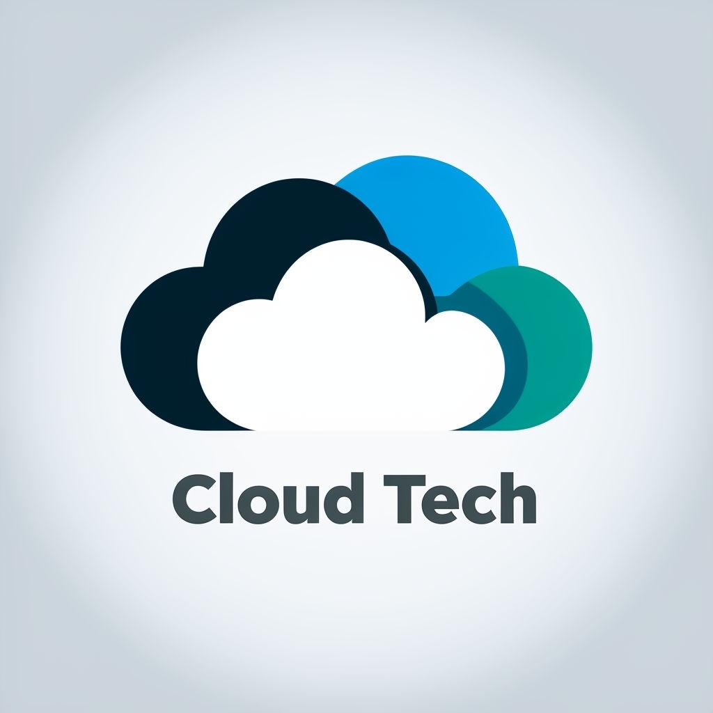 Modern Minimalist Cloud Tech Logo Design