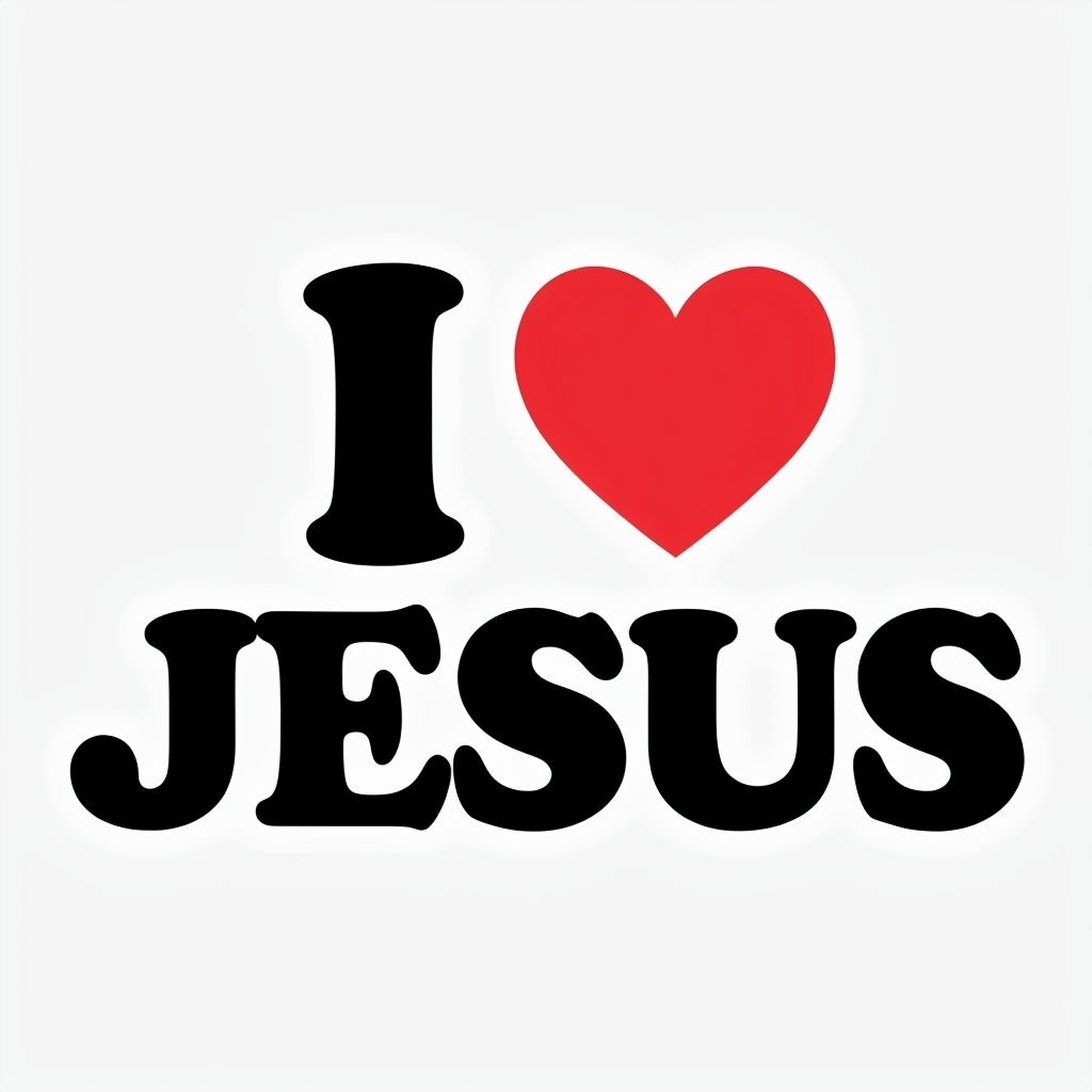 I Love Jesus Bold Statement Design T-Shirt