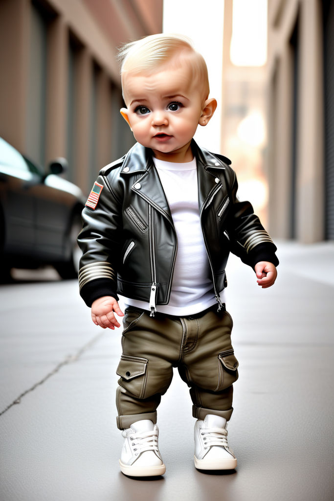 baby dressed like bikers Playground