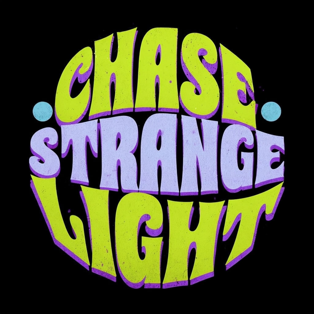 Psychedelic Retro Chase Strange Light Graphic T-Shirt