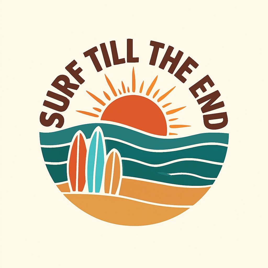 Retro Surf Till The End Illustration for Coffee Mug