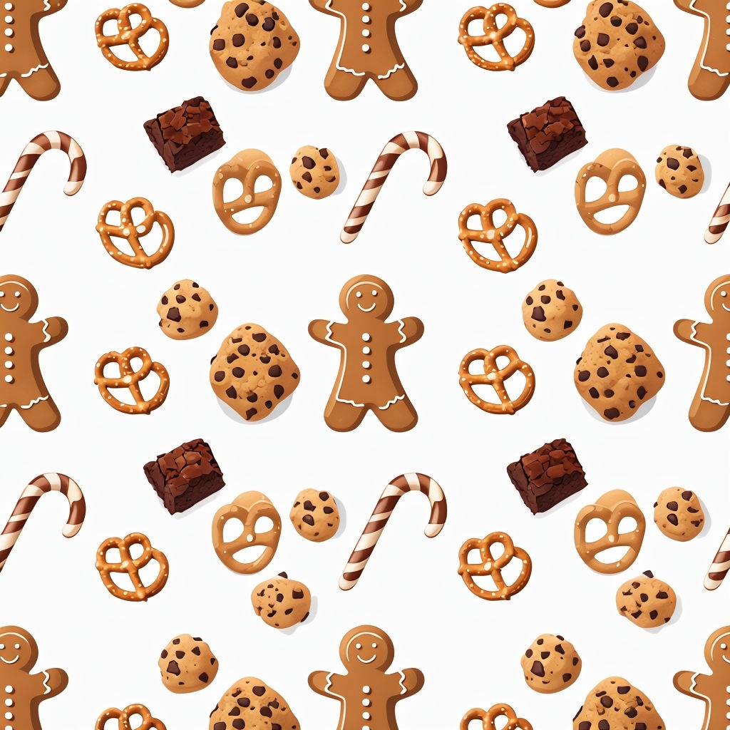 Festive Holiday Baked Goods Seamless Pattern Design