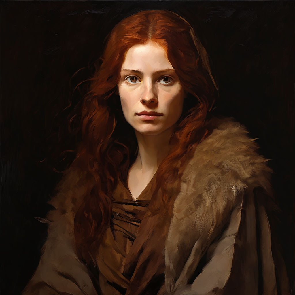 portrait of a cute and horny redhead