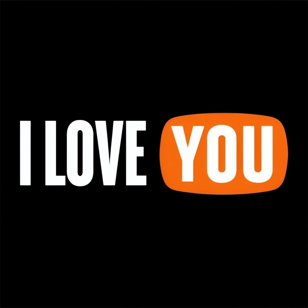 Playful I Love You with YOU Logo Reference T-Shirt
