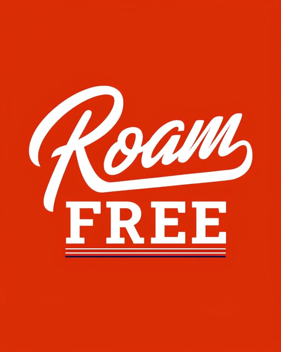 Classic Americana ROAM FREE Typography T-Shirt