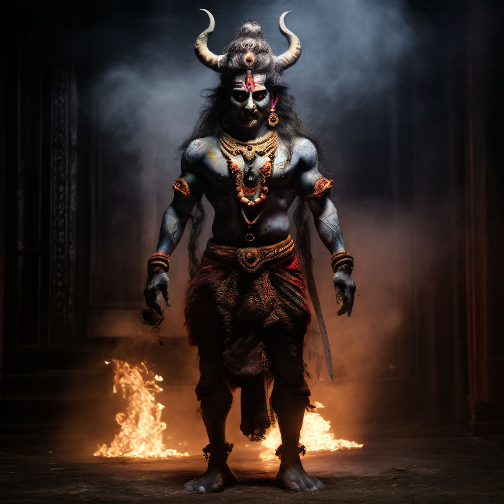 Hindu mythology demon holika standing by Virendra Solanki - Playground