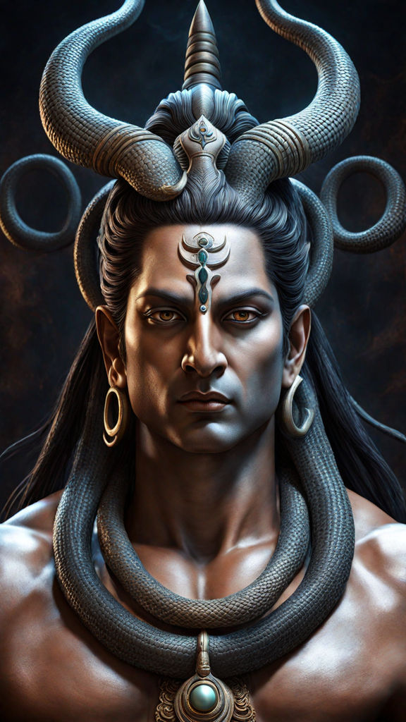 Realistic Portrait of a Aghora Hindu god shiva by Rapper Tornado ...