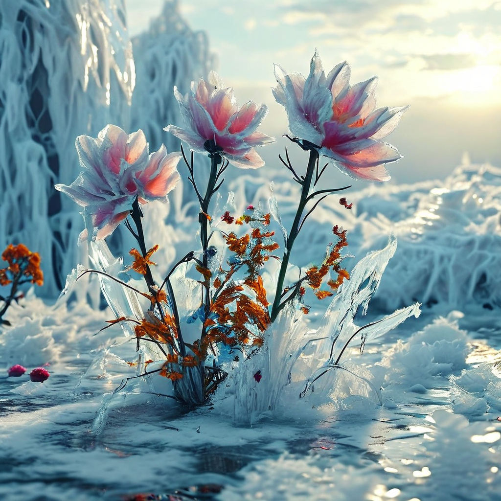 frozen flowers