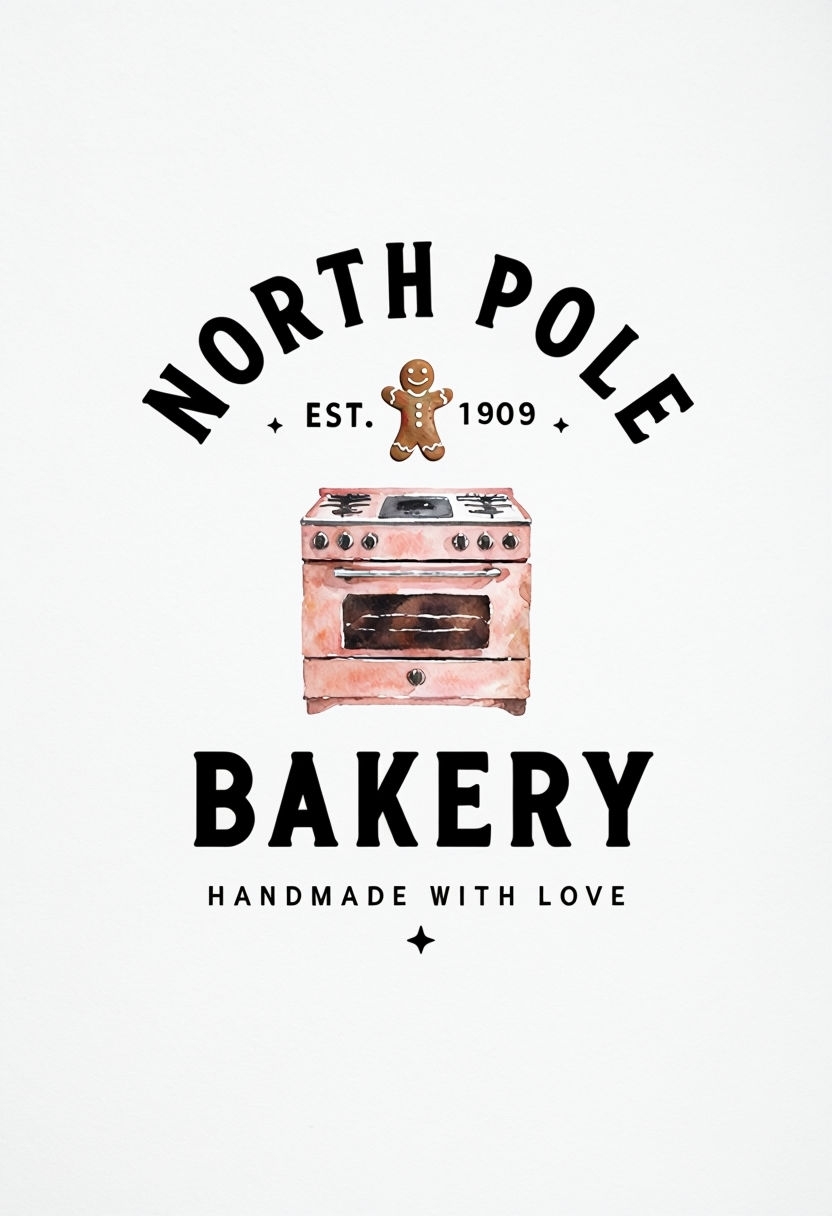 Festive North Pole Bakery Handmade with Love T-Shirt