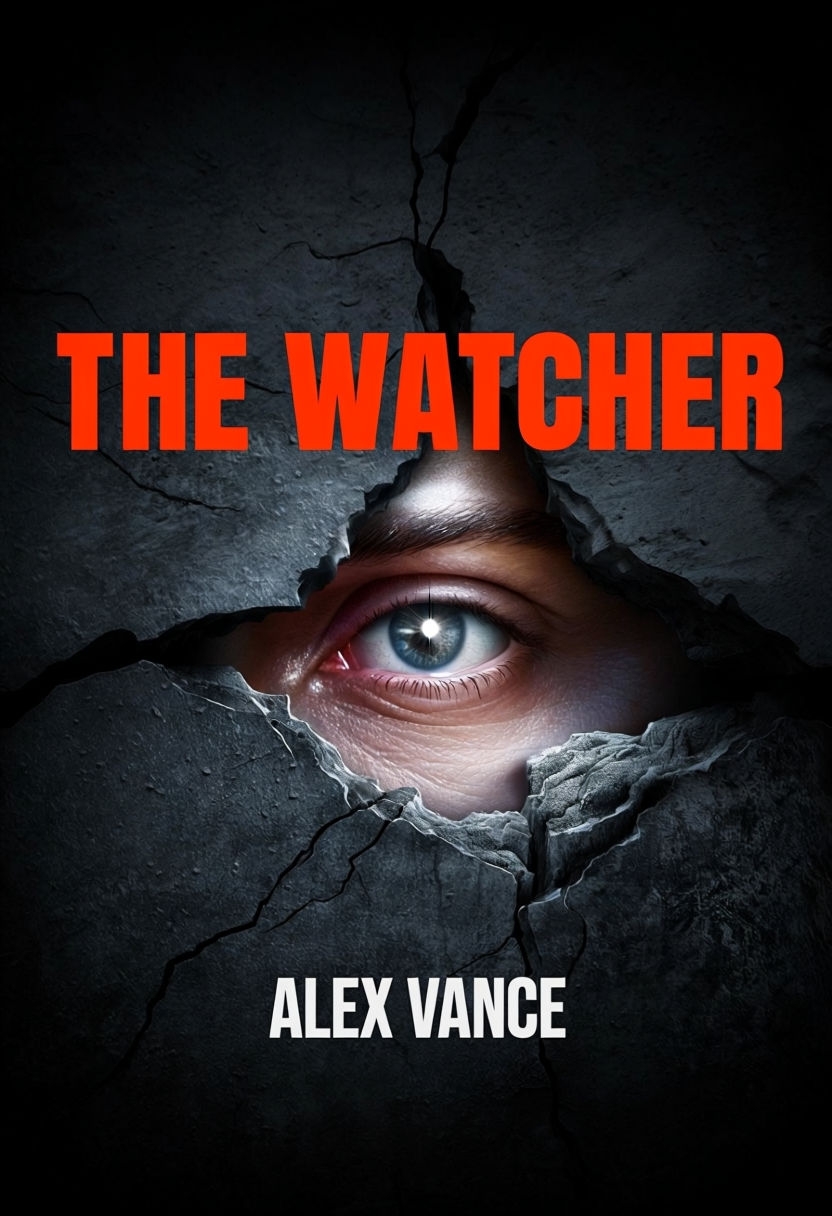 The Watcher Dark Thriller Eye Illustration EBook Cover