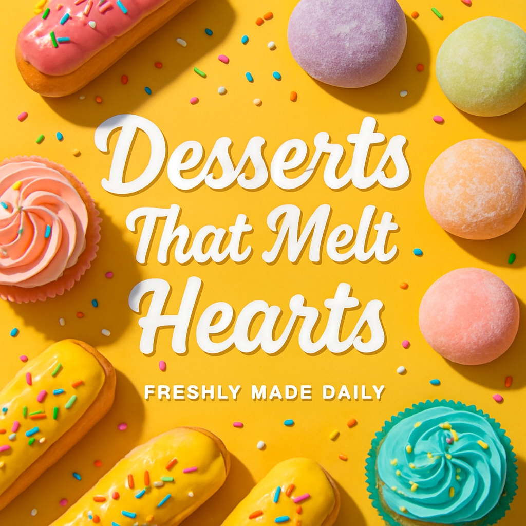 Cheerful Desserts That Melt Hearts Colorful Promotion Poster
