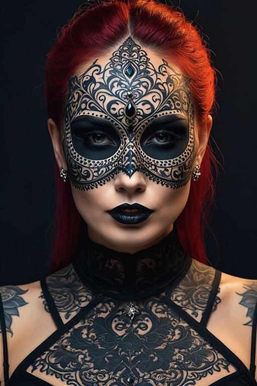 A woman with a tattoo on her face by Андрей Карасёв - Playground