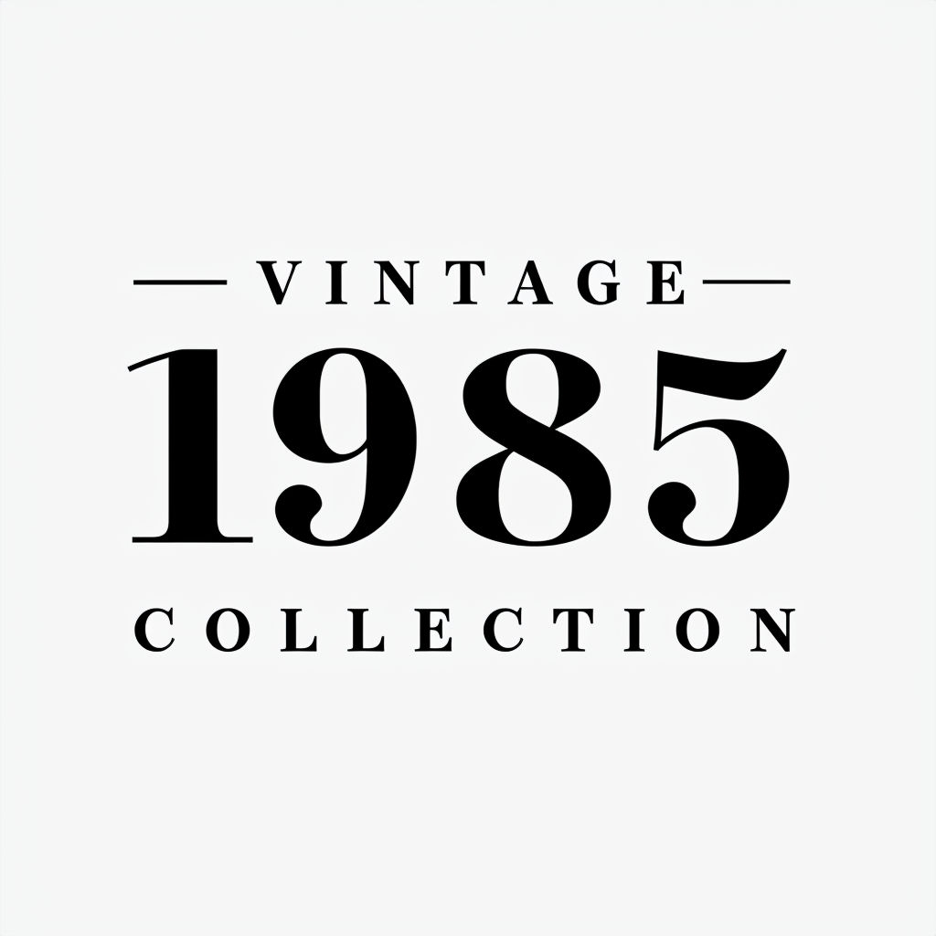 Vintage 1985 Collection Bold Typography T-Shirt